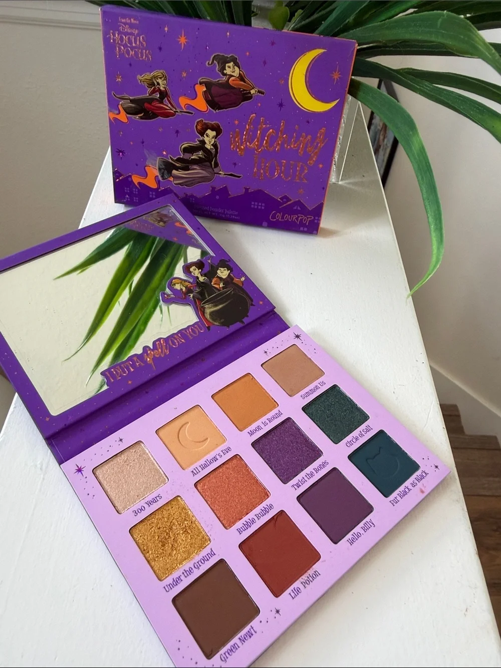 ColourPop Hocus Pocus Witching Hour Palette — Purple, Gold, Green, Orange, Brown